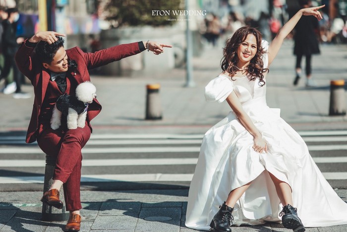 街拍婚紗照,婚紗照風格,婚紗攝影,拍婚紗